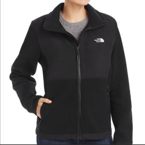 black north face zip up jacket